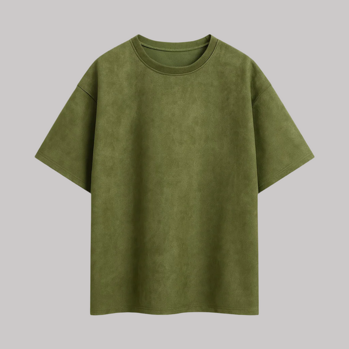 T-shirt Oversize en Daim Épais 
