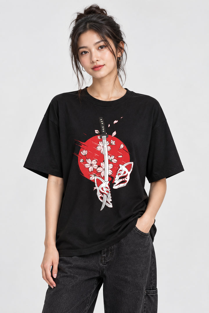 T-shirt Style Japonais Samourai
