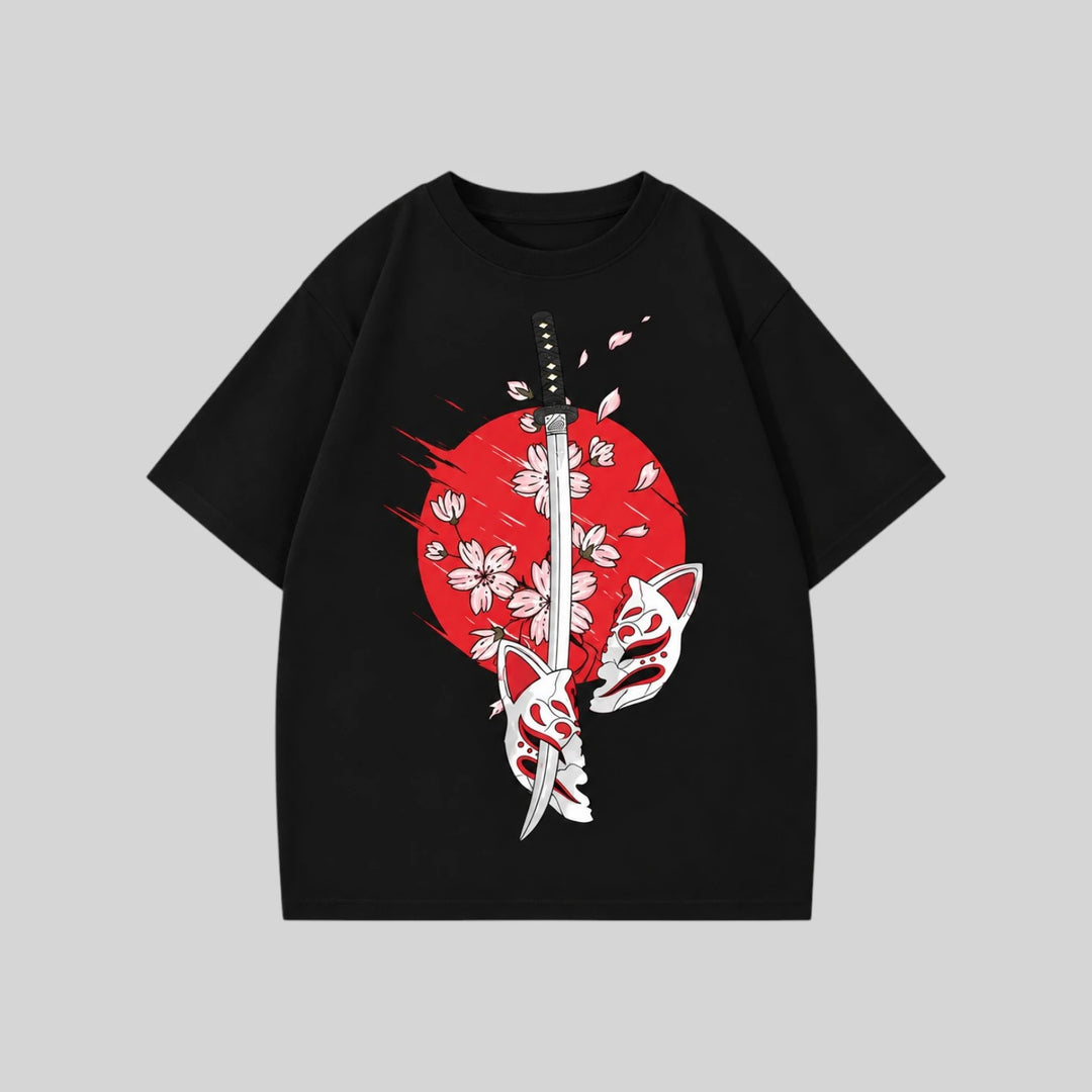T-shirt Style Japonais Samourai qualité