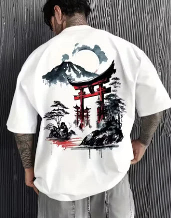 T-shirt Torii Japonais Blanc