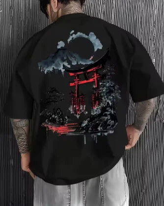 T-shirt Torii Japonais Noir