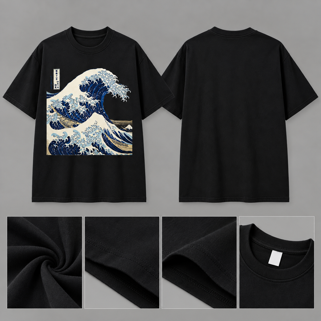 T-shirt Vague de Kanagawa qualité