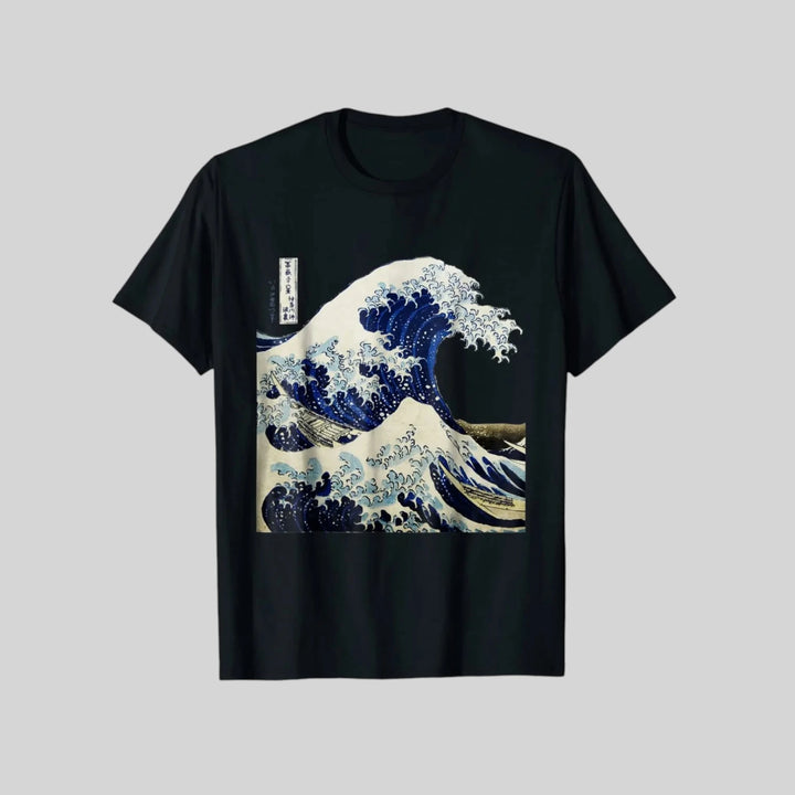 T-shirt Vague de Kanagawa stylé