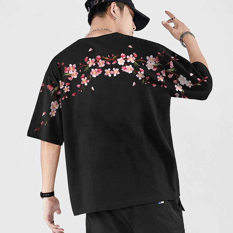 T-shirt japonais brodé