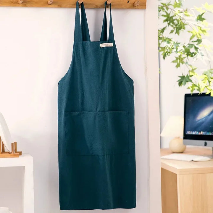 Tablier Japonais Coton Confortable bleu foncé