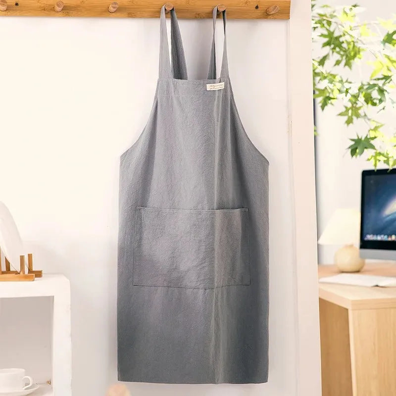 Tablier Japonais Coton Confortable gris foncé