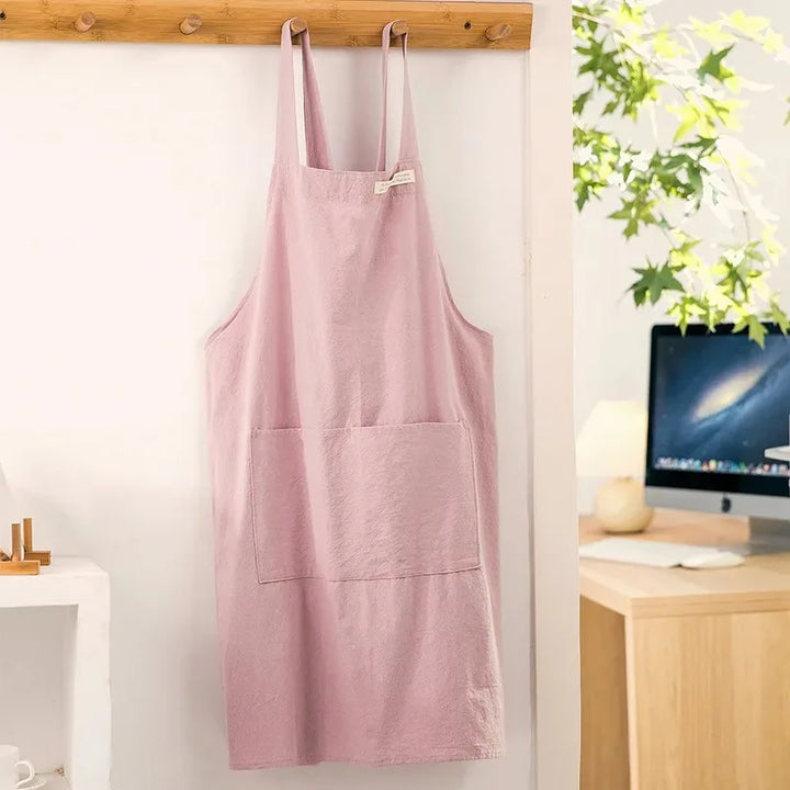 Tablier Japonais Coton Confortable   rose
