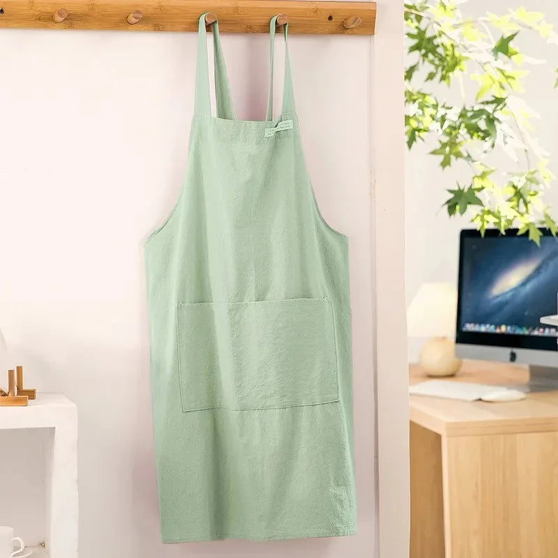 Tablier Japonais Coton Confortable vert clair