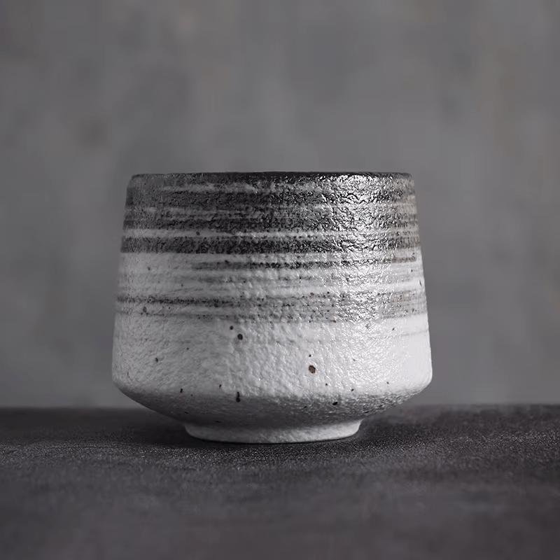 Tasse Japonaise Personnalisée Blanche Grise