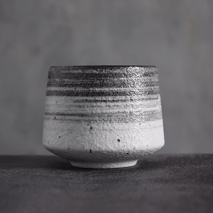 Tasse Japonaise Personnalisée Blanche Grise