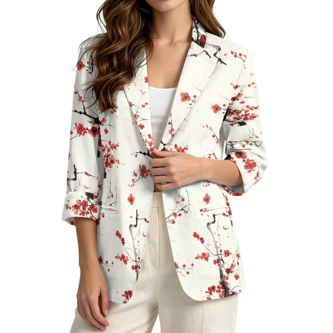 Veste Japonaise Femme Fleurs de Cerisier Unique