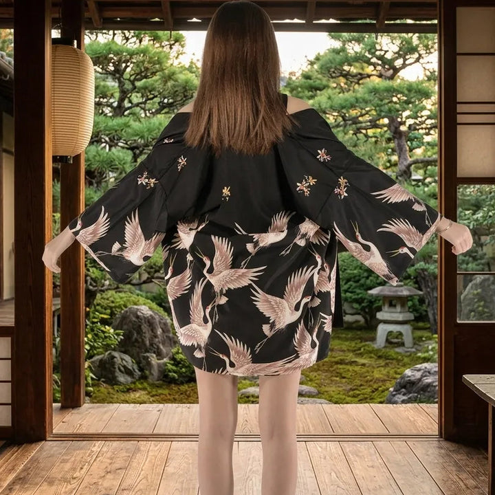 Veste Kimono Femme Ample Grues