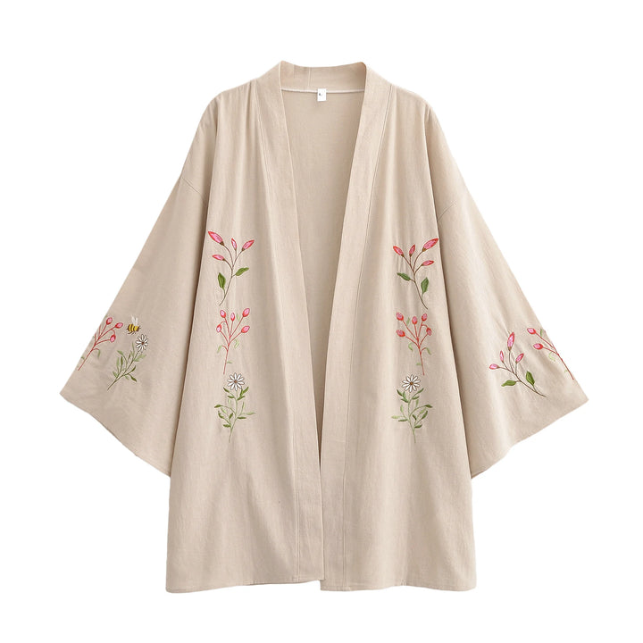 Veste Kimono Femme Bohème Brodée Belle