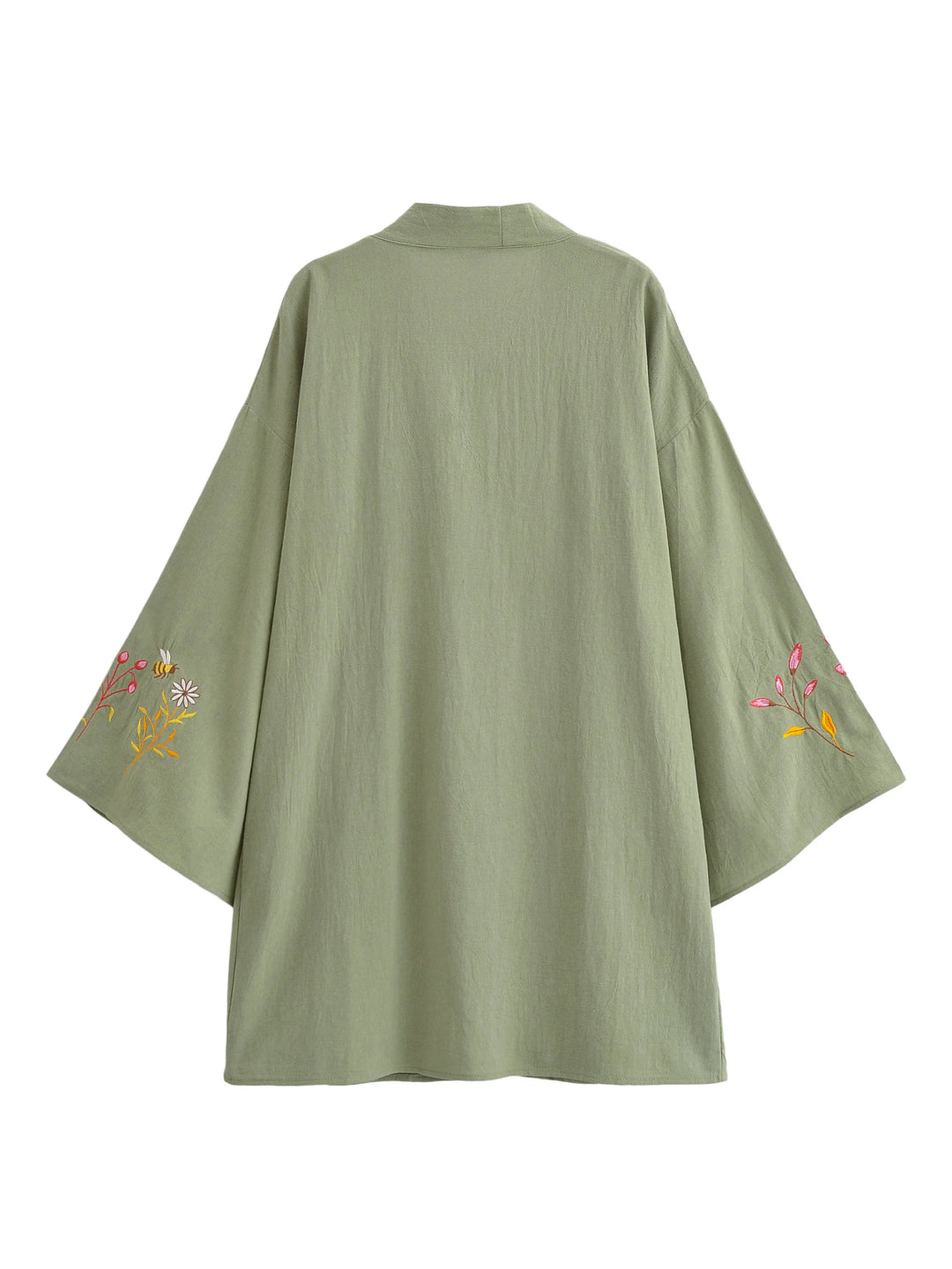 Veste Kimono Femme Bohème Brodée Dos