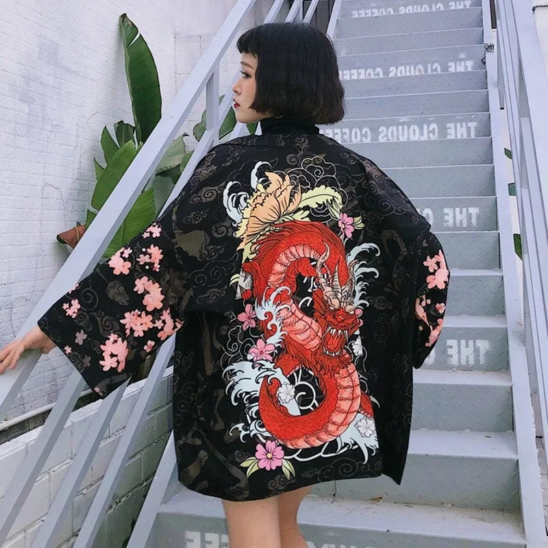 Veste Kimono Femme Dragon
