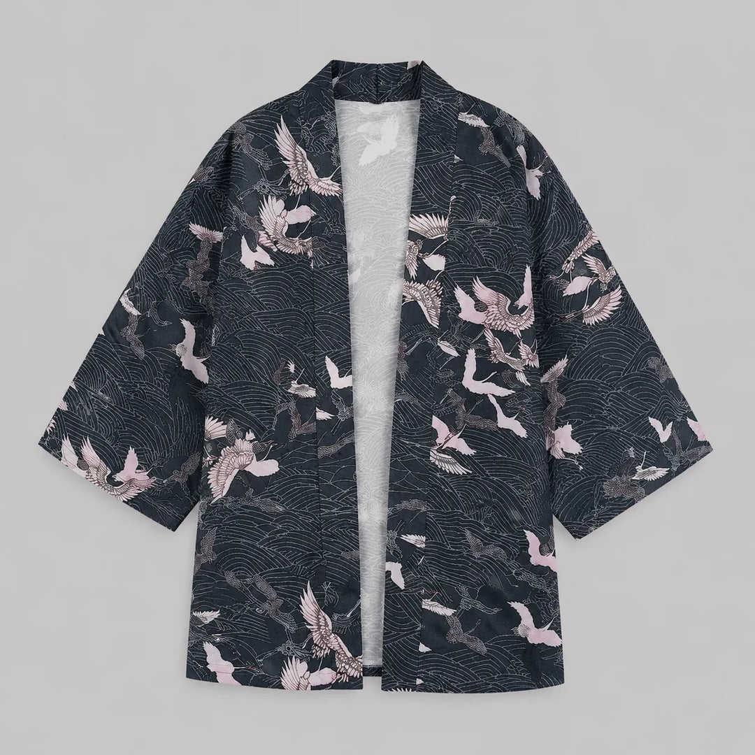 Veste Kimono Femme Grues Japonais Confortable