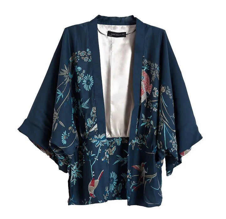 Veste Kimono Femme Imprimée Phénix Unique