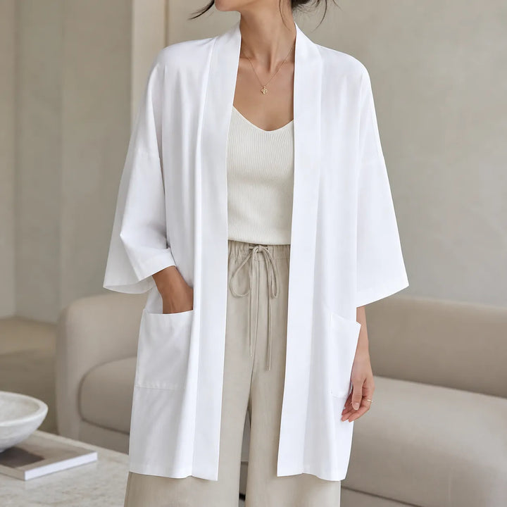Veste Kimono Femme Longue Epurée
