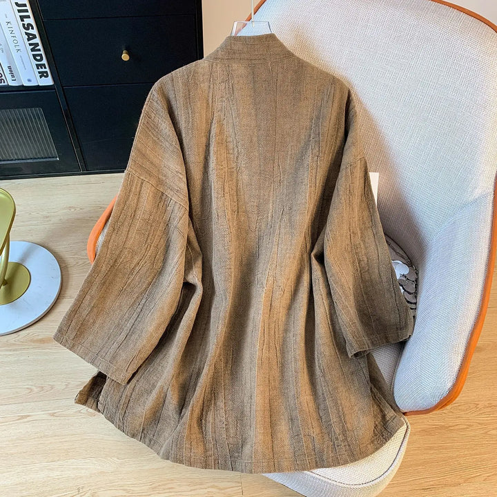 Veste Kimono Femme Style Chemise Dos