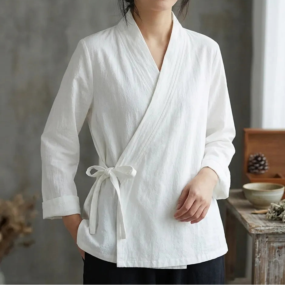 Veste Kimono Femme Style Chemise Minimaliste