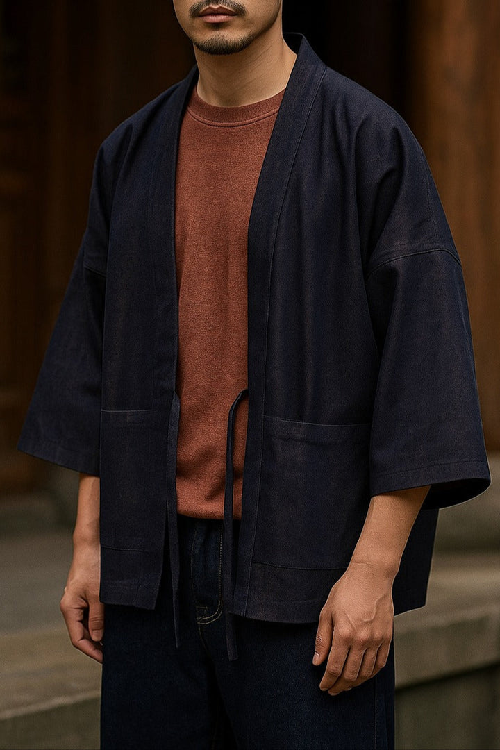 Veste Kimono Homme Décontracté en Jean 