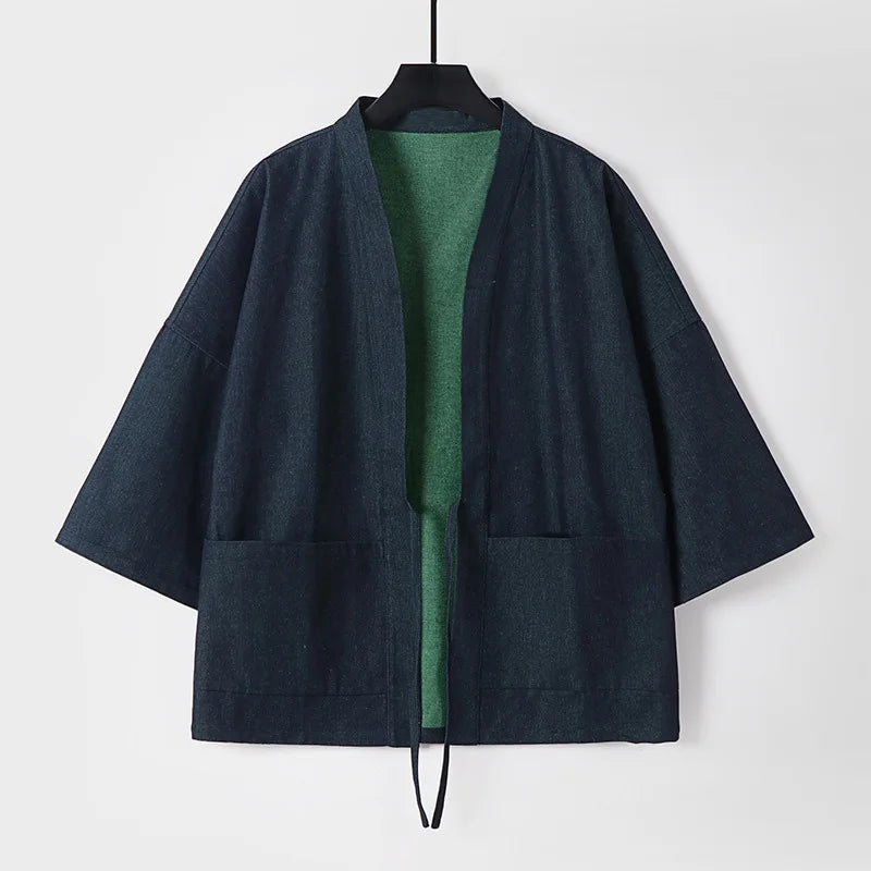 Veste Kimono Homme Décontracté en Jean Chic