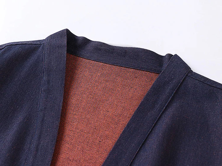 Veste Kimono Homme Décontracté en Jean Minimaliste
