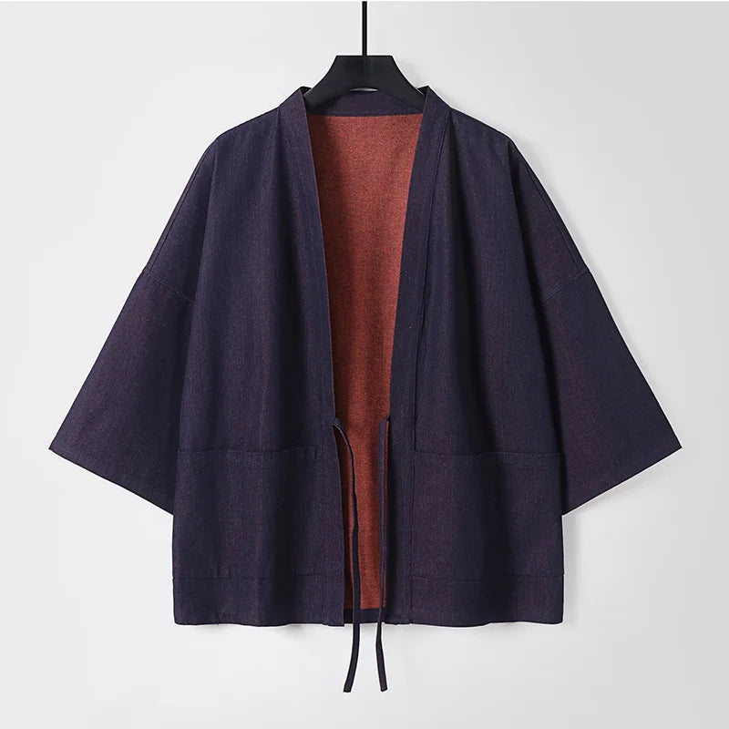 Veste Kimono Homme Décontracté en Jean Tendance