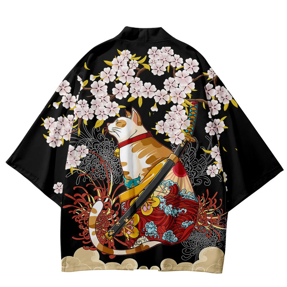 Veste Kimono Homme Fleuri Stylé