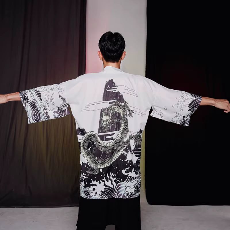 Veste Kimono Homme Monochrome Unique