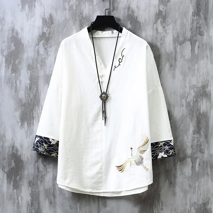 Veste Kimono Homme Originale Blanc