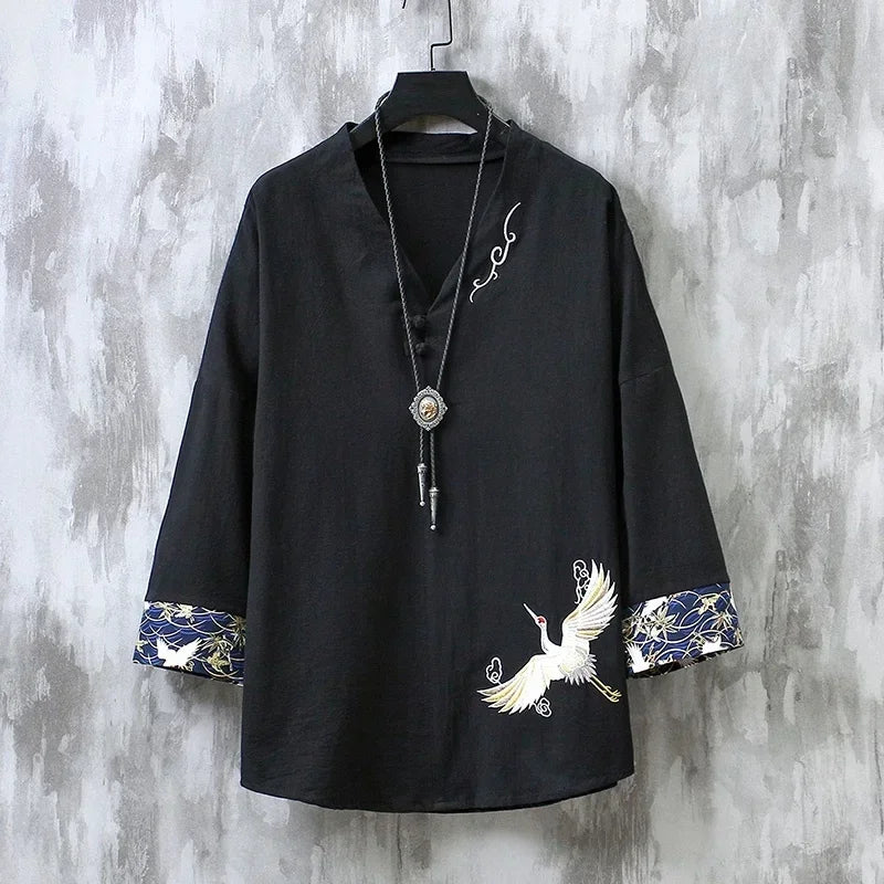 Veste Kimono Homme Originale Noir