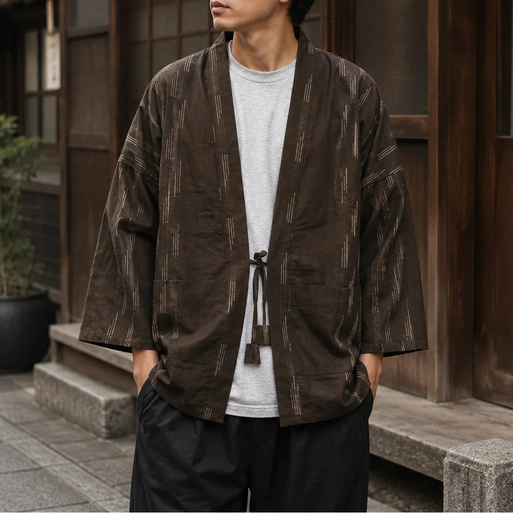 Veste Kimono Japonais Ample en Coton