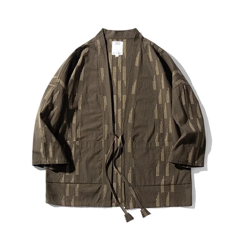 Veste Kimono Japonais Ample en Coton Originale