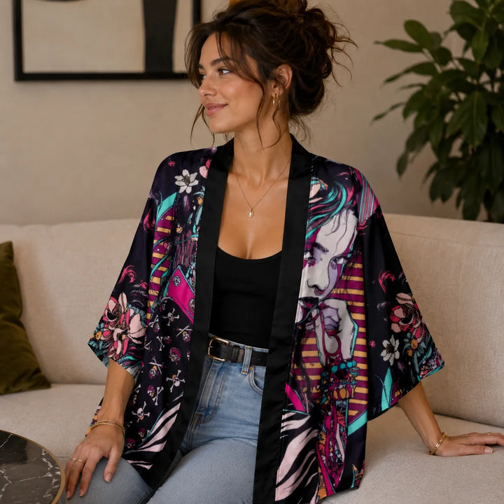 Veste Kimono Japonais Femme Colorée