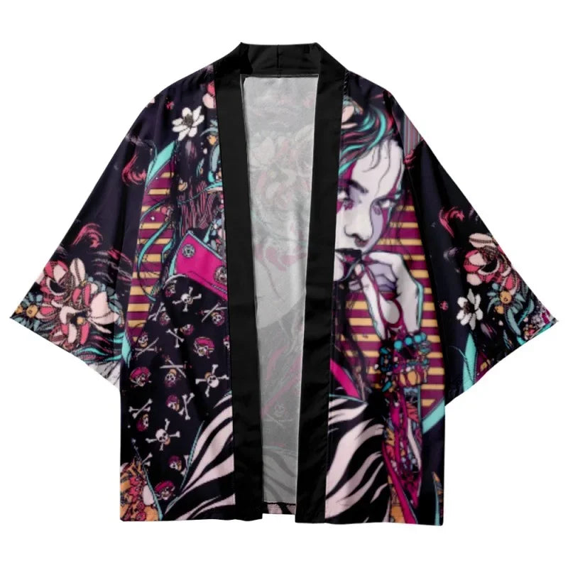 Veste Kimono Japonais Femme Colorée Confortable