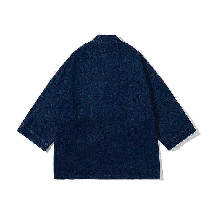 Veste Kimono Japonais en Denim Dos