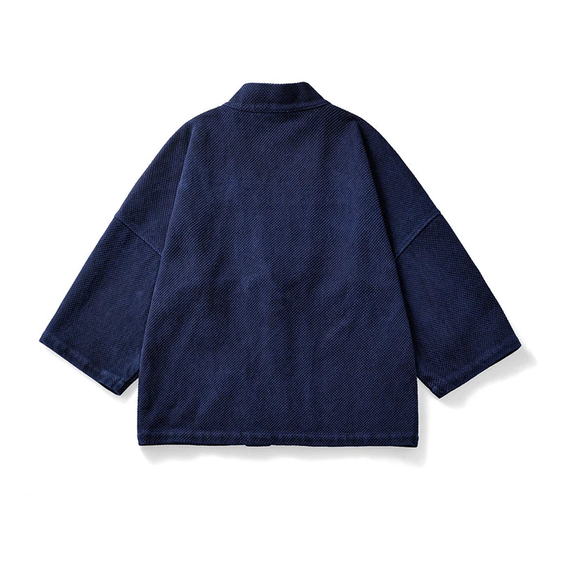 Veste Kimono Japonaise Indigo Dos