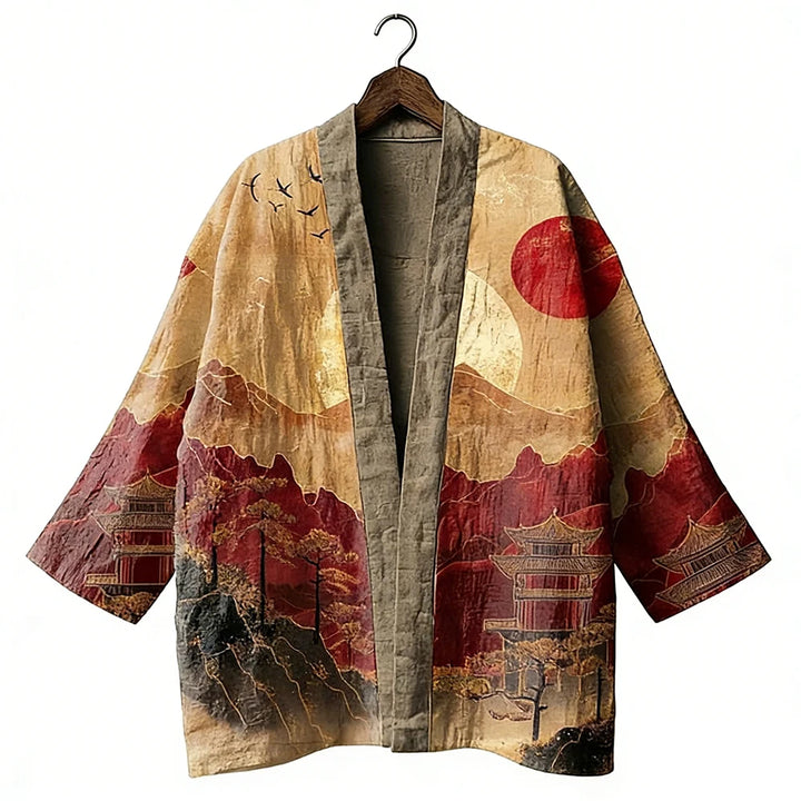 Veste Kimono Paysage Japonais Originale