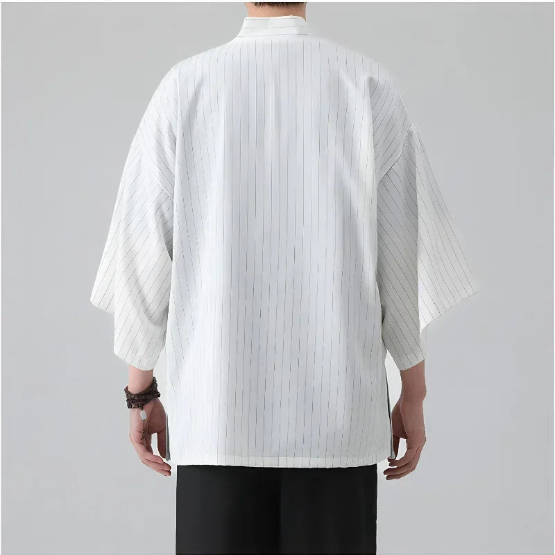 Veste Kimono Rayée Dos