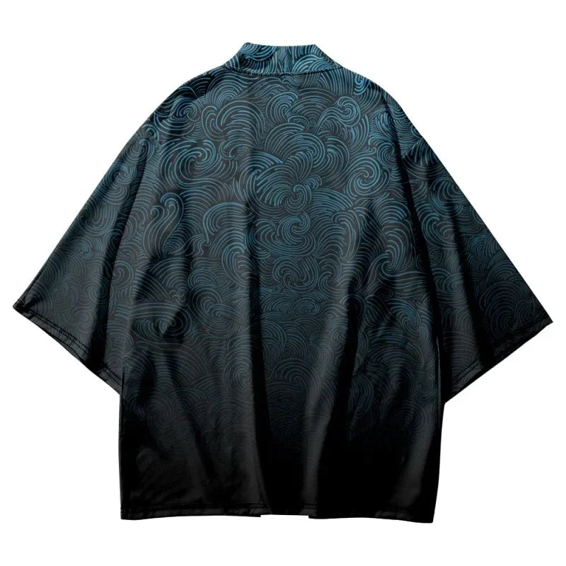 Veste Kimono Vague Dégradée Léger