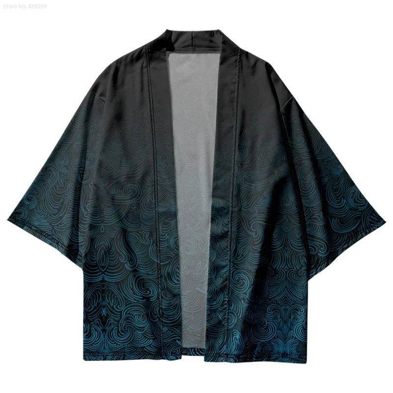 Veste Kimono Vague Dégradée Stylé