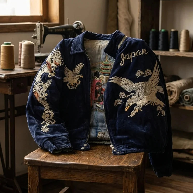 Veste Sukajan Aigle Japonais Brodé