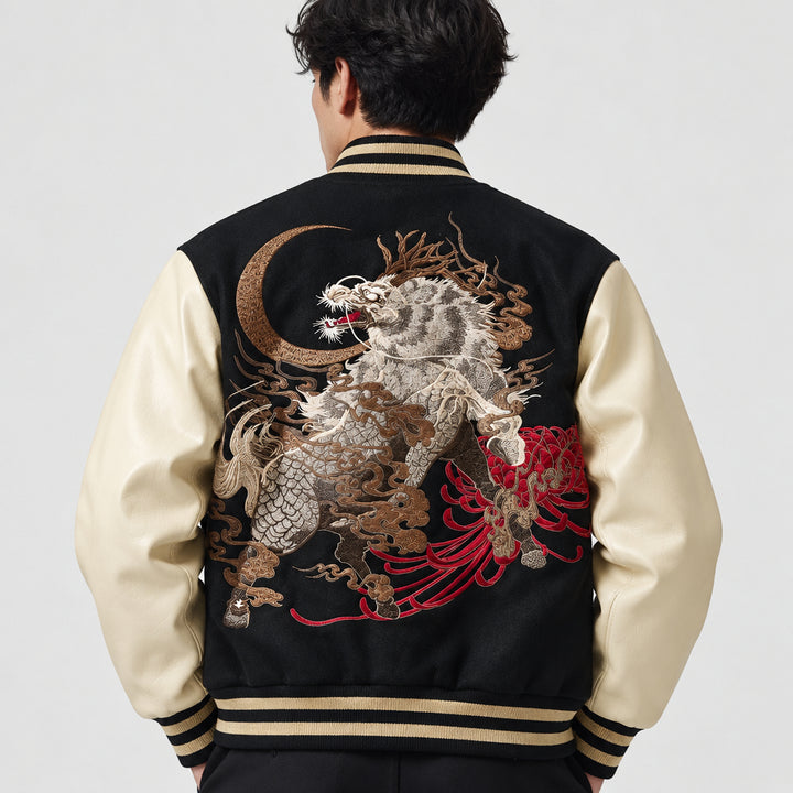 Veste Sukajan Dragon Brodé audacieux