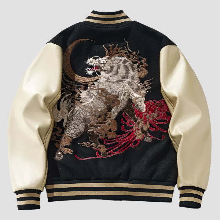 Veste Sukajan Dragon Brodé puissant