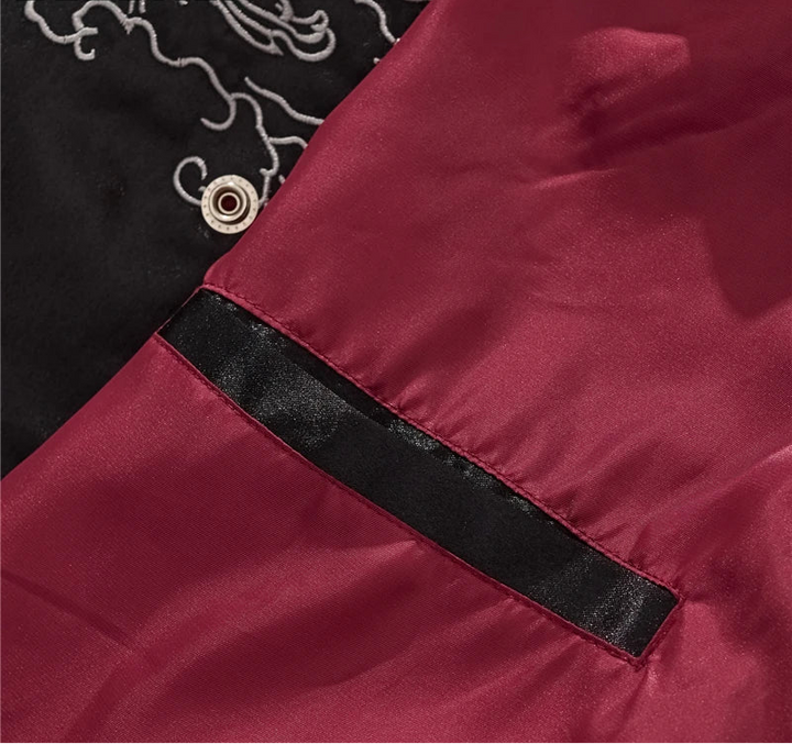 Veste bomber sukajan brodé noir Durable