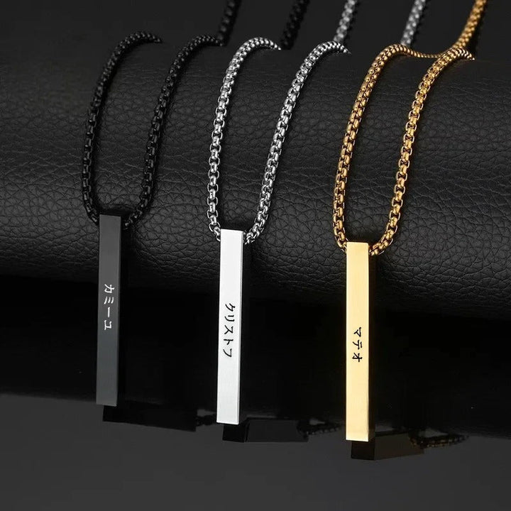 Japanese Personalized Pendant Necklace