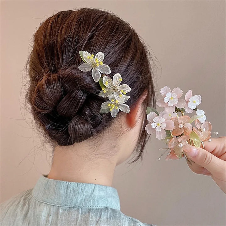 Épingle à cheveux japonaise florale féminine