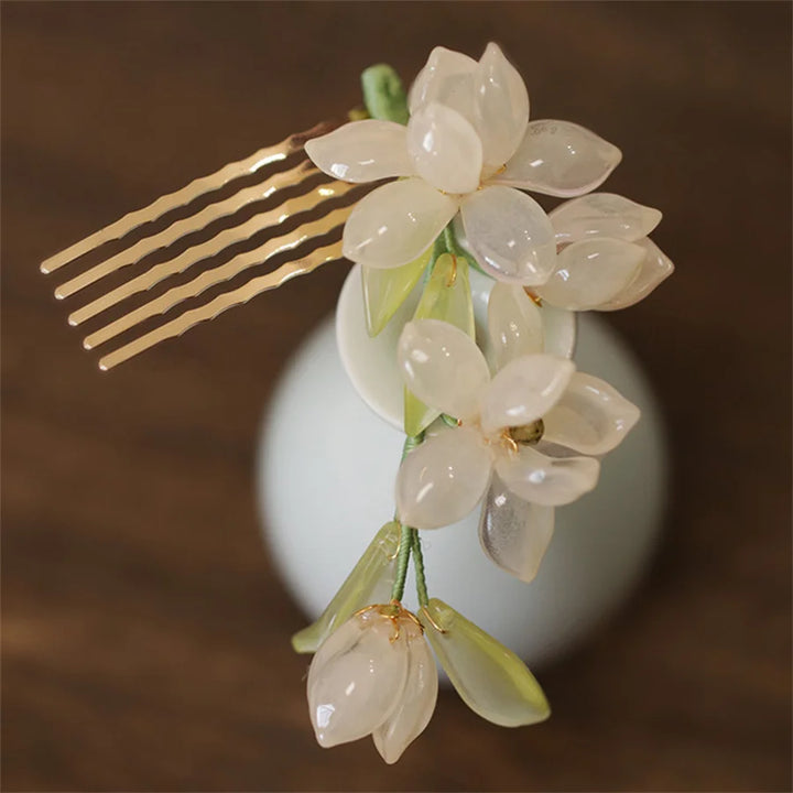Épingle à cheveux japonaise florale gracieuse