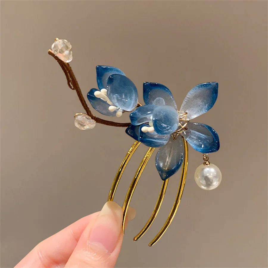 Épingle à cheveux japonaise florale intemporelle